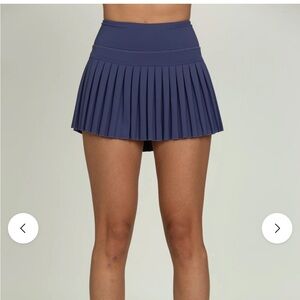 Gold Hinge Pleated Tennis Skirt